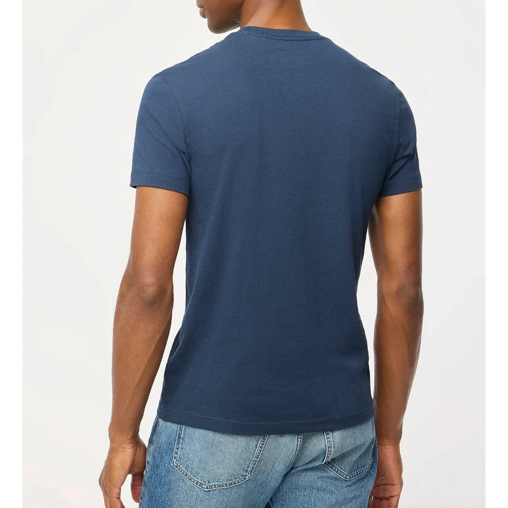 J.Crew Cotton Washed Jersey Pocket Tee Crewneck Vintage Navy Mens Large NWT - Picture 2 of 11